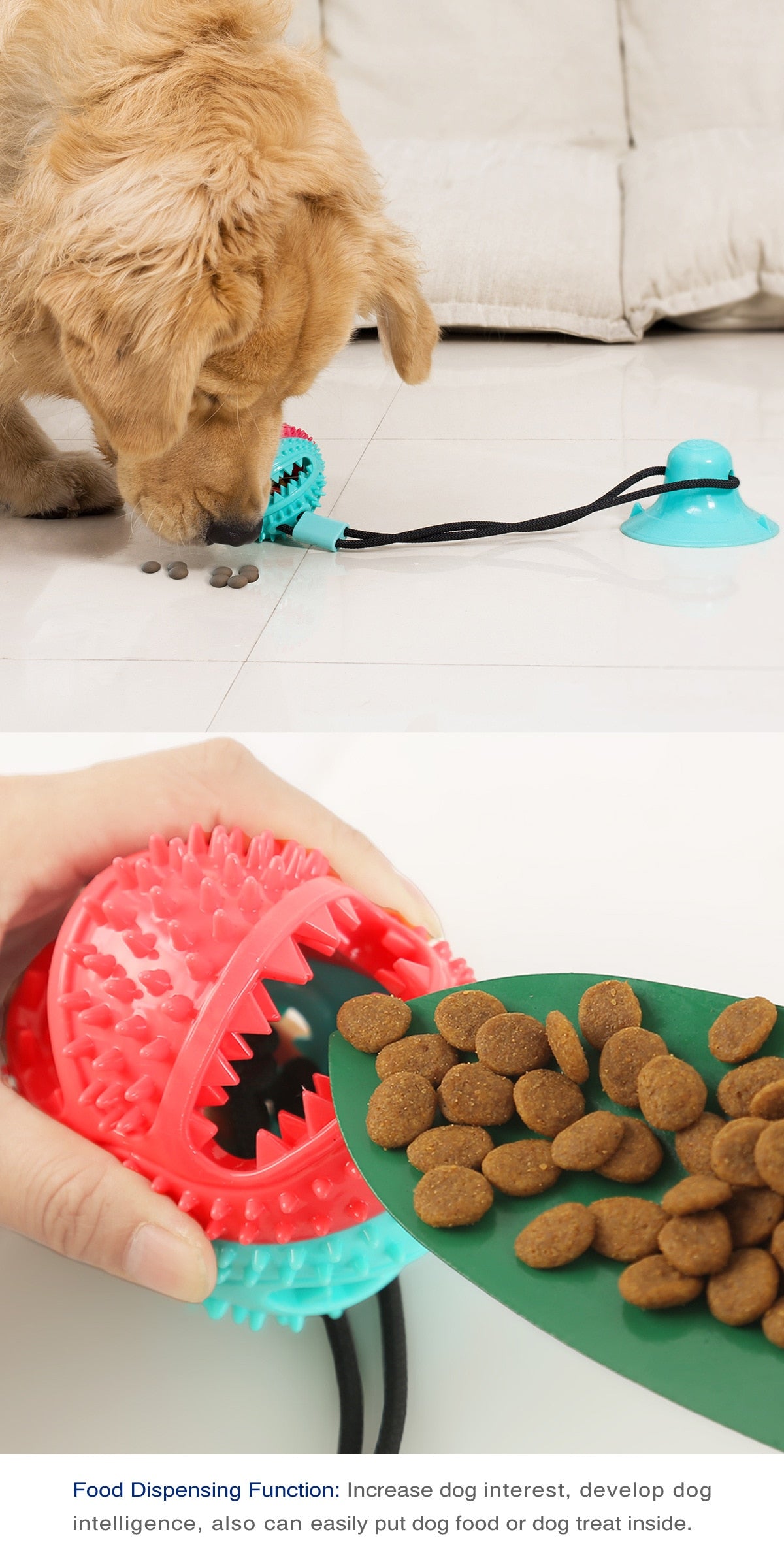 Suction Cup Pets Toys. Tug of War Game for You Pup. Stress-relief, Teeth Grinding