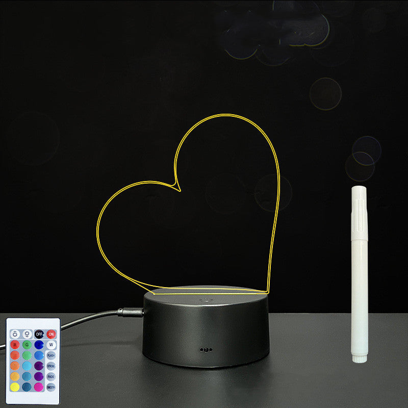 Creative Note Board. Creative Led Night Light USB Message Board With Pen Gift. Decoration Night Lamp